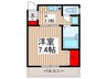 仲町ツインハウスＡ 1Kの間取り