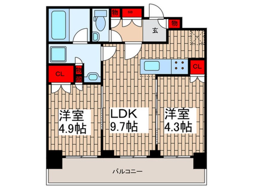 間取図 JP　noie　蔵前