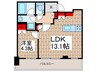 JP　noie　蔵前 1LDKの間取り