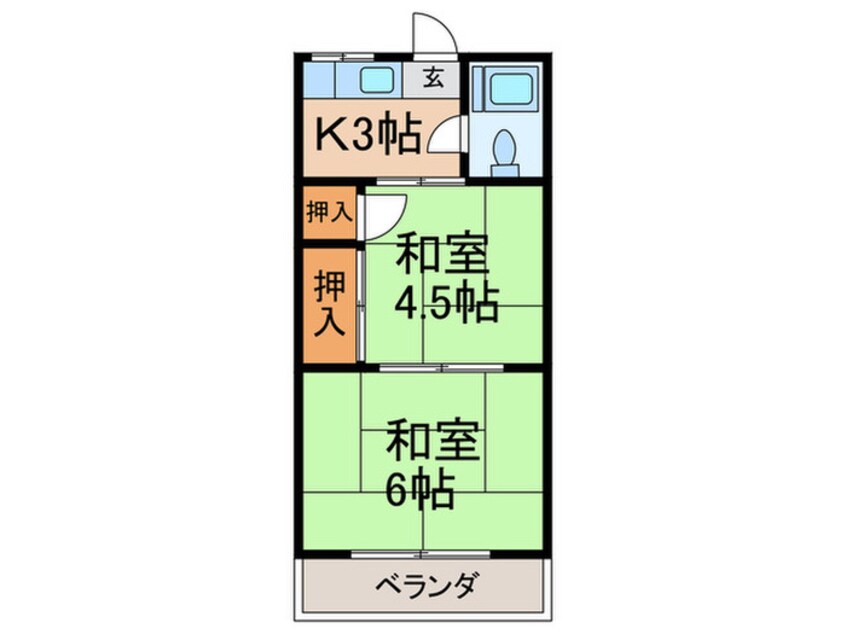 間取図 コーポ金子