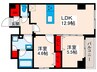 SPコート尾久サウス 2LDKの間取り