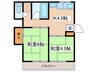 堀コーポ 2Kの間取り