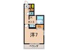 ドエルエステ－ト 1Kの間取り