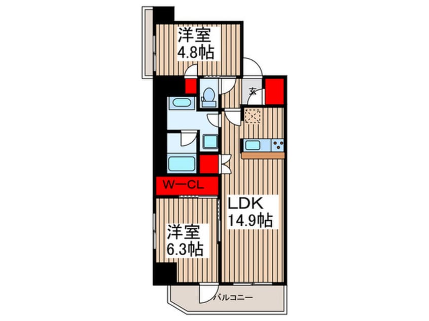 間取図 リーフシティ市川ザレジデンス