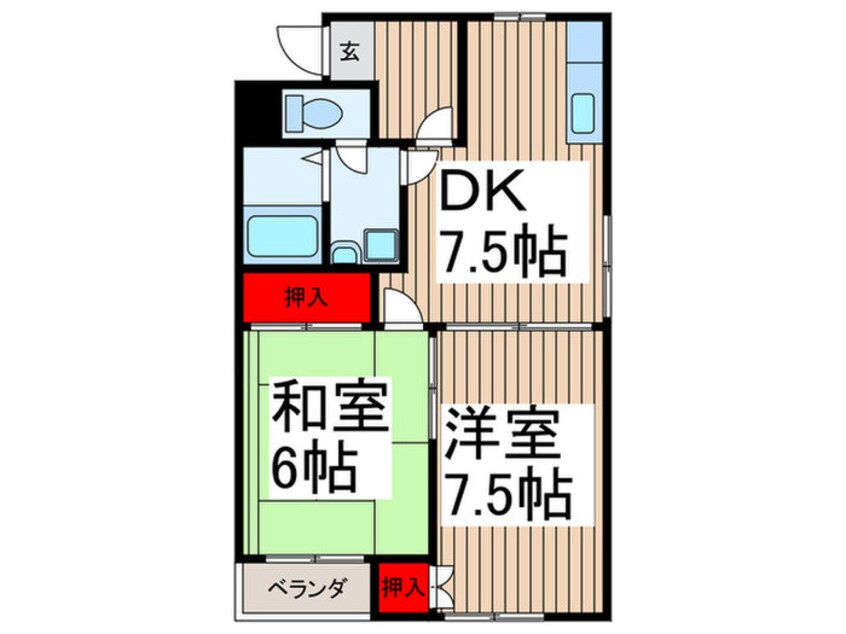 間取図 ジィミ－ハイツ