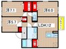 クリスタル　フロ－ラ 3LDKの間取り