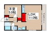 コ－ポ秋津第一 1LDKの間取り