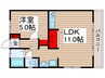 コ－ポ秋津第一 1LDKの間取り