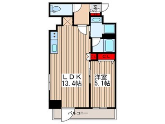 間取図 ｼﾞｪﾉｳﾞｨｱ東神田ｸﾞﾘｰﾝｳﾞｪｰﾙ