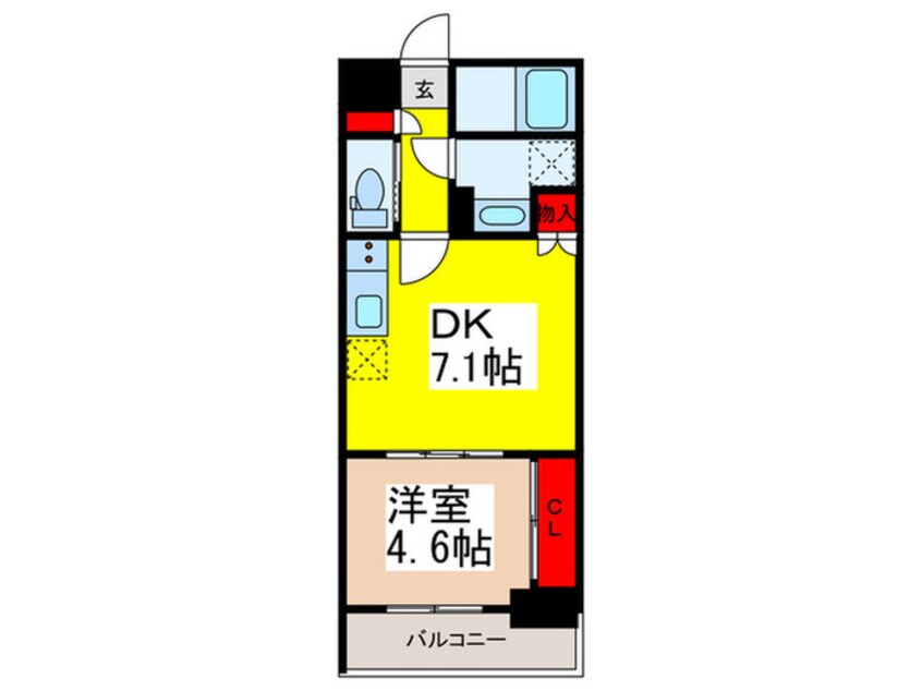 間取図 ｼﾞｪﾉｳﾞｨｱ東神田ｸﾞﾘｰﾝｳﾞｪｰﾙ