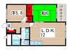 キャッスルマンション 2LDKの間取り