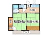 シティハイム南町 2Kの間取り