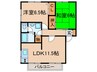 パストラルガ－デンＢ 2LDKの間取り