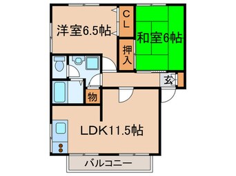 間取図 パストラルガ－デンＢ