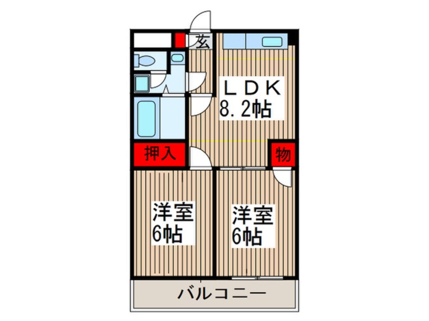 間取図 ファベール西浦和１