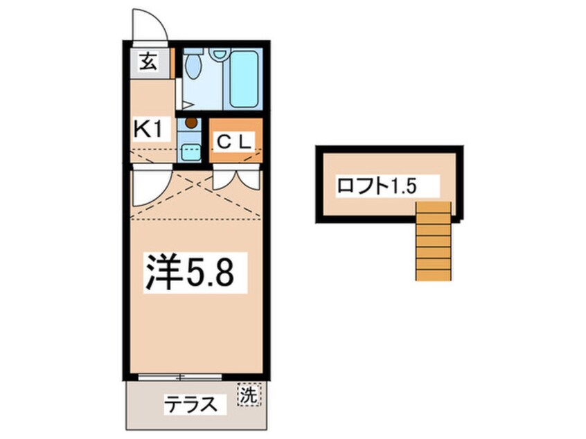 間取図 ＡＢＬＥ　ＨＩＲＡＴＳＵＫＡ