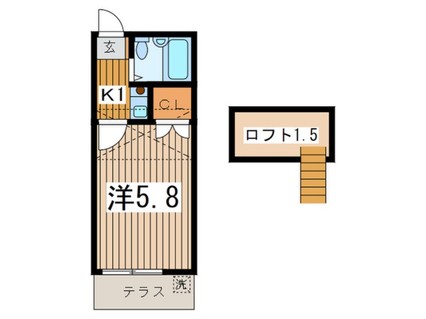 間取図 ＡＢＬＥ　ＨＩＲＡＴＳＵＫＡ