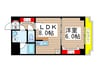 ソレイユM 1LDKの間取り