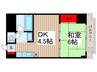 ソレイユM 1DKの間取り