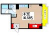ソレイユM 1Rの間取り