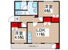 久寺家マンションB棟(105) 2LDKの間取り