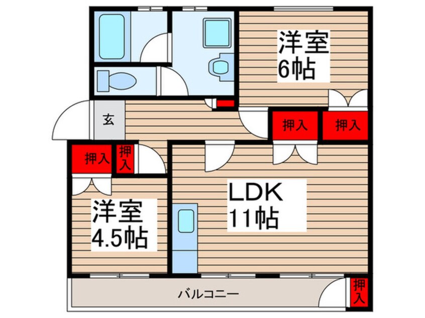 間取図 久寺家マンションB棟(105)