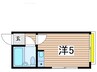 シオン稲田堤 1Rの間取り