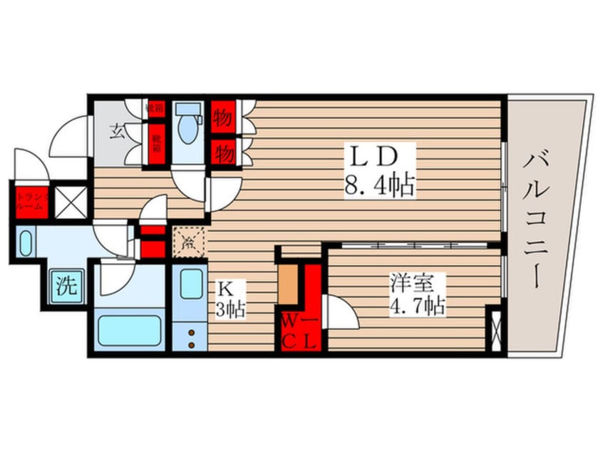 間取図 パークタワー晴海(1518)