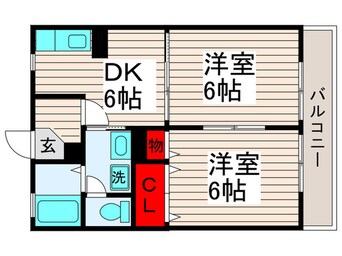 間取図 メゾン・クレ－ルＡ