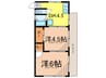 ワイズハウスⅡ 2DKの間取り