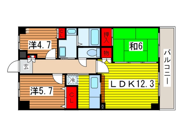 間取り図 フェリスローマ浦和