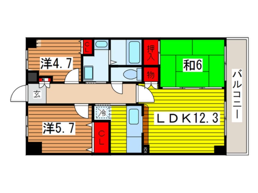 間取図 フェリスローマ浦和