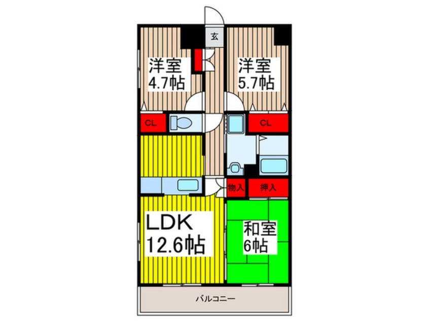 間取図 フェリスローマ浦和