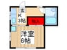伊東荘 1Kの間取り
