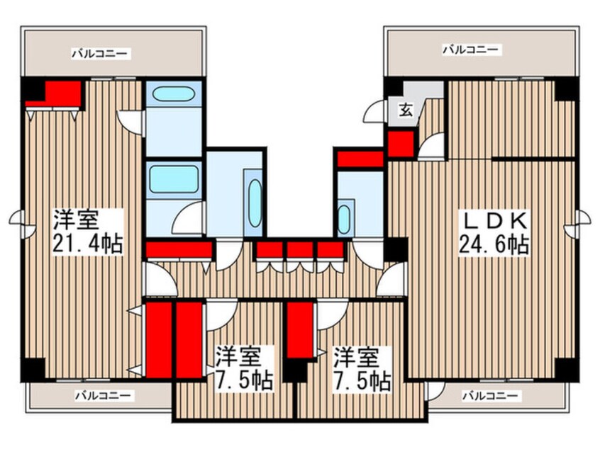 間取図 コンフォ－レ船橋