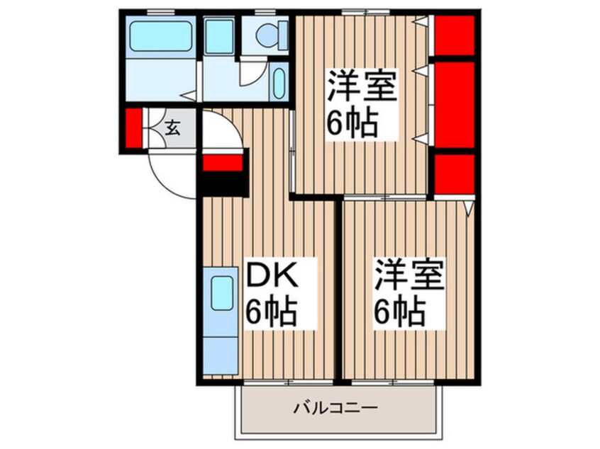 間取図 サンライトフラッツB棟