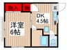 ハウス吉村 1DKの間取り