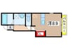 レモンハウス 1Rの間取り