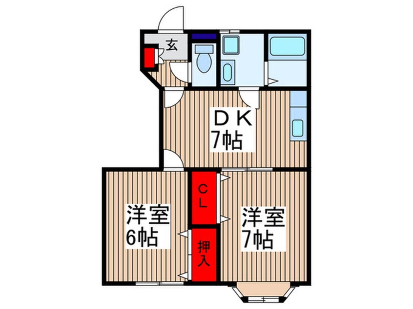 間取図 ＳＵＮＣＲＥＳＴＡＬＬⅡ