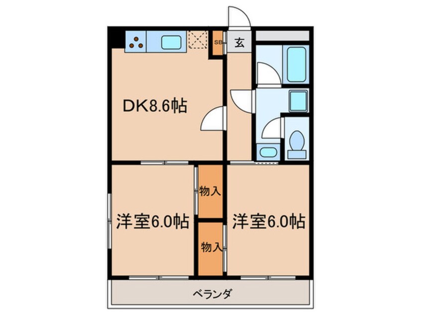 間取図 メゾンパ－クサイド