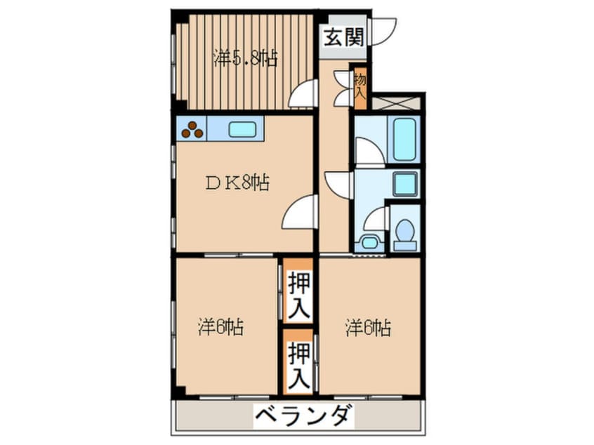 間取図 メゾンパ－クサイド