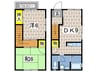 グレージュハウス（左） 2DKの間取り