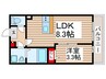 T‘S　ABBY 1LDKの間取り