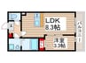 T‘S　ABBY 1LDKの間取り