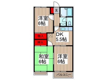 間取図 グランハイム関根第２Ｂ