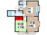 グリ－ンメゾン 2DKの間取り