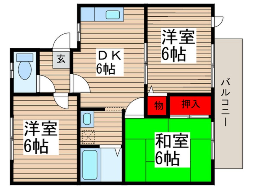 間取図 コスモハイツ西習志野