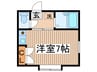 第２コ－ポ市瀬 1Rの間取り