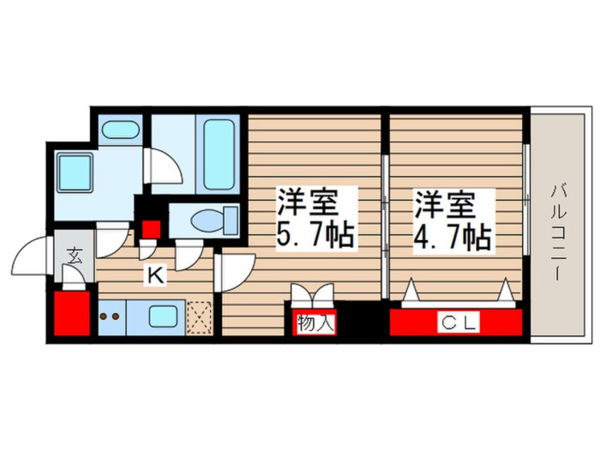 間取図 ルフレプレミアム押上(704)