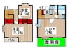 サンハウス今井Ｄ８棟 2LDKの間取り